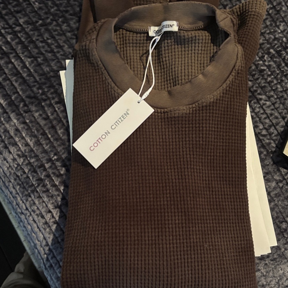 Cotton Citizen Men's Crewneck Sweater in Rich Brown